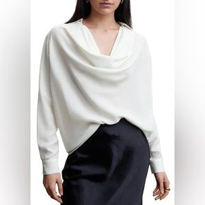 Cowl neck long sleeves blouse